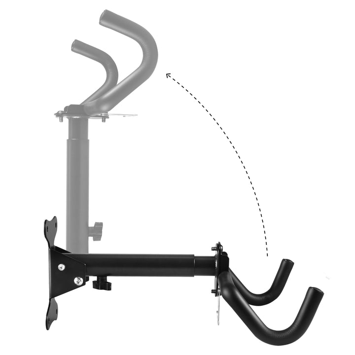 Support mural pour vélo Maclean, horizontal, acier, charge max. 30kg, MC-484, 2 pièces