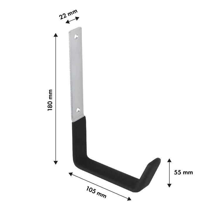 Support mural Maclean, pour pneus, roues, échelle, vélo, acier, charge max. 10kg, MC-480, 2 pièces