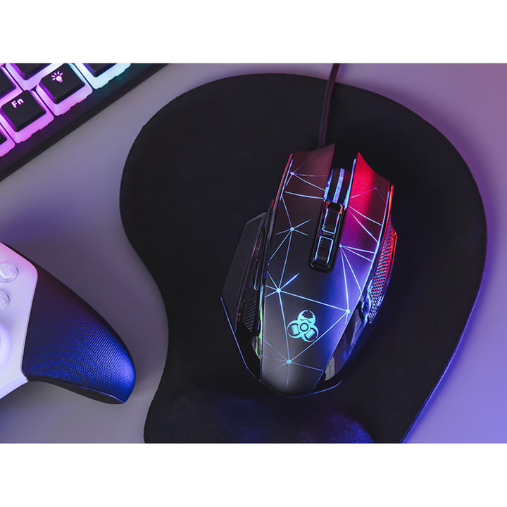 Souris de jeu Tracer, rétroéclairée RVB, 7200 DPI, Espace