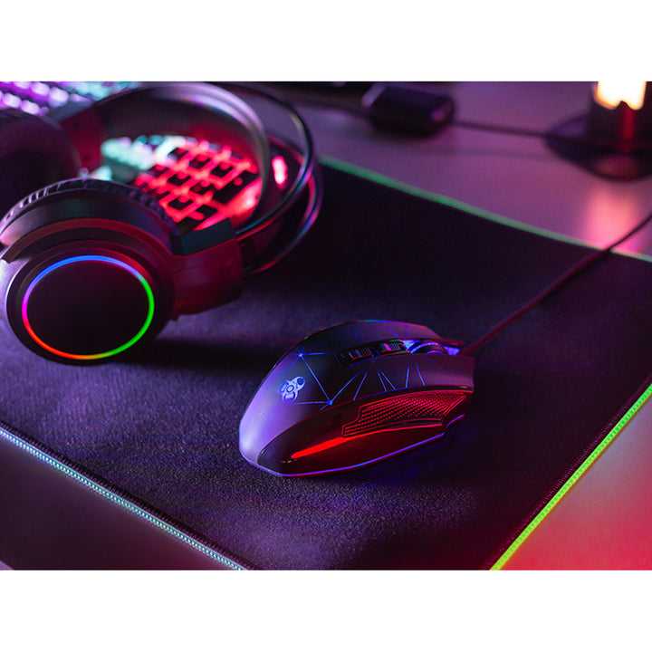 Souris de jeu Tracer, rétroéclairée RVB, 7200 DPI, Espace
