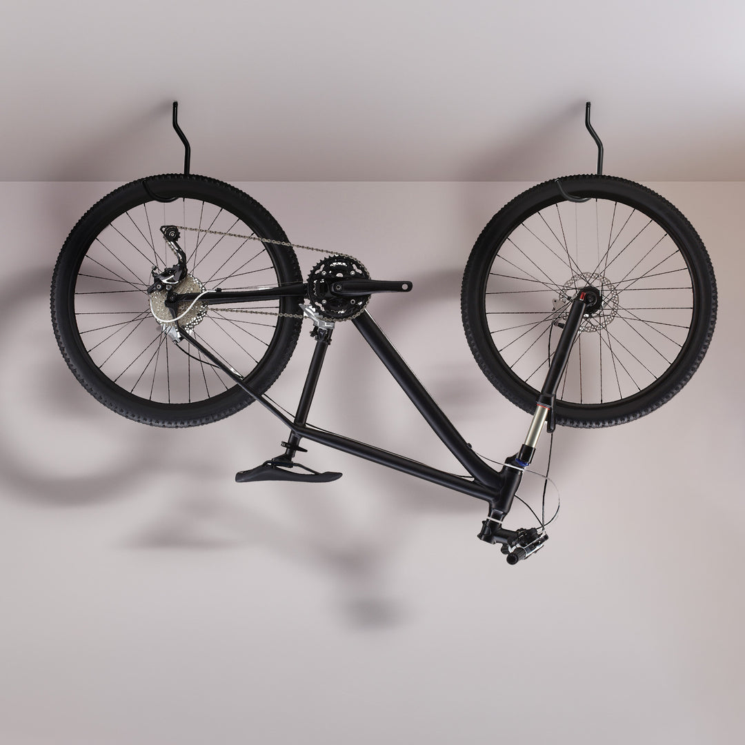 Jeu de 6 crochets de plafond Maclean, pour échelle, vélo, tuyau d'arrosage, acier, charge max. 10kg/poignée, MC-485