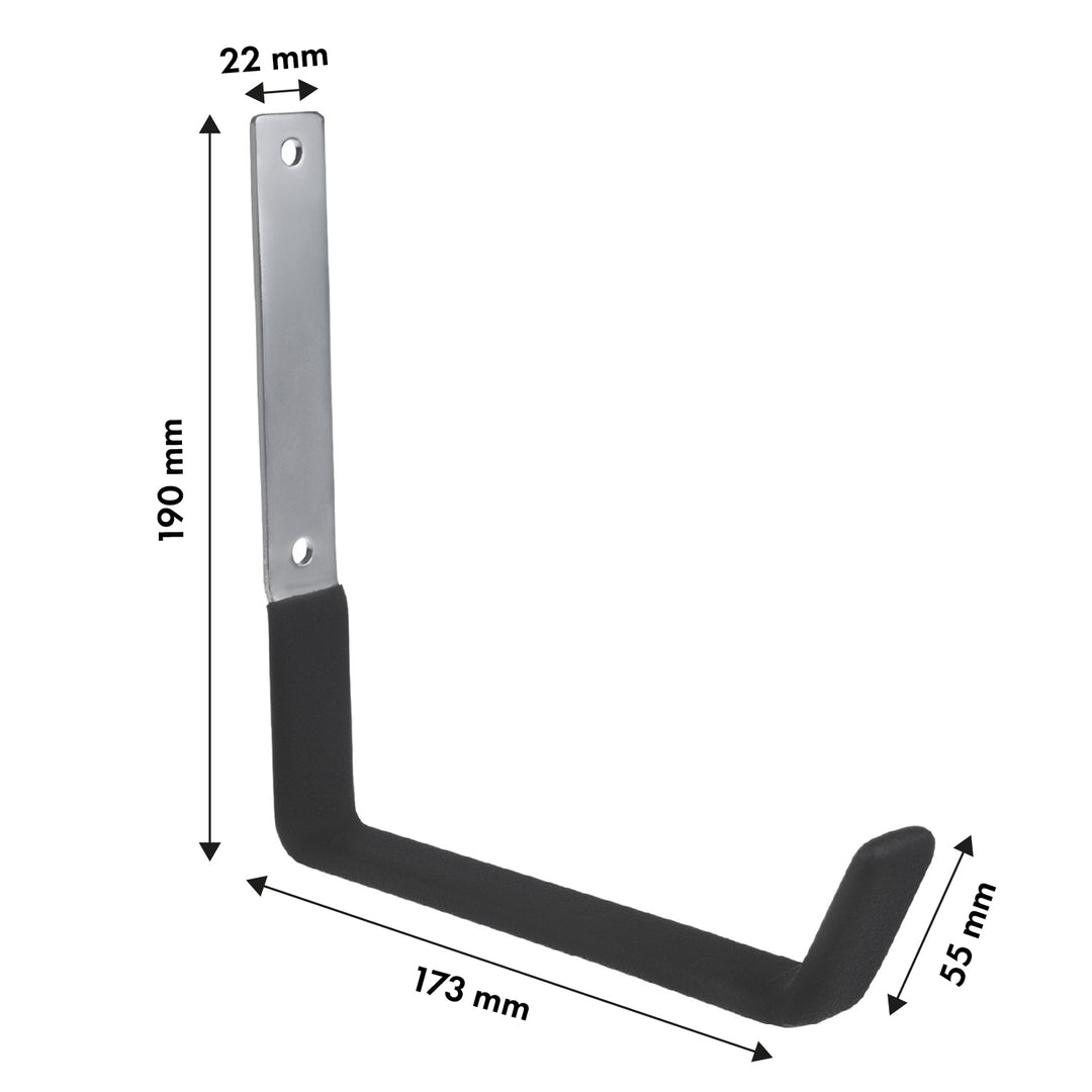 Support mural Maclean, pour pneus, roues, échelle, vélo, acier, charge max. 5kg, MC-483, 4 pièces