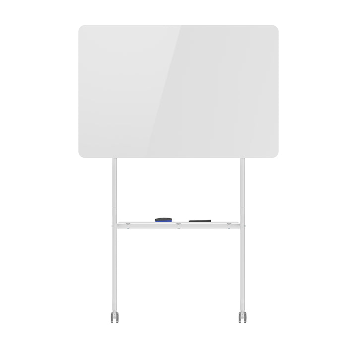 Tableau effaçable à sec mobile Ergo Office, orientation horizontale, blanc, simple face, avec étagère, dimensions du tableau 1190x790mm, ER-306