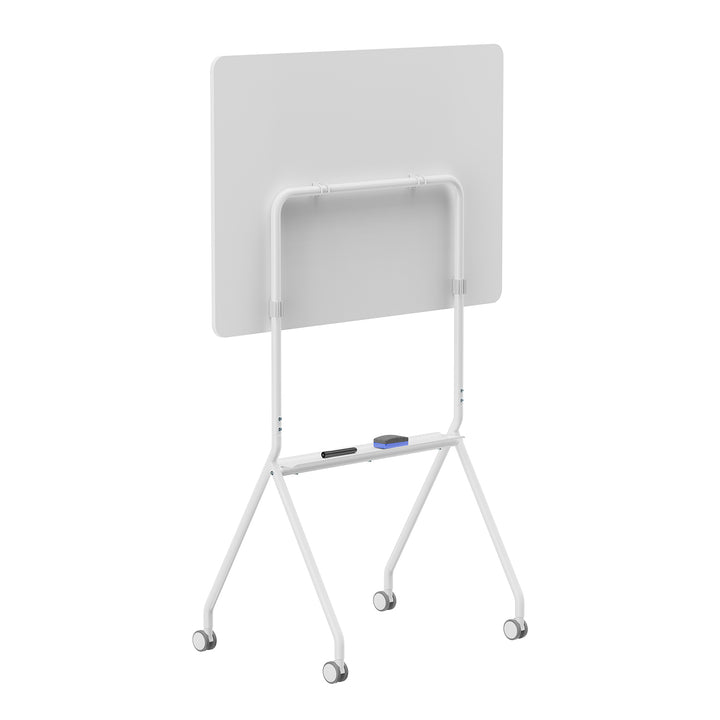Tableau effaçable à sec mobile Ergo Office, orientation horizontale, blanc, simple face, avec étagère, dimensions du tableau 1190x790mm, ER-306