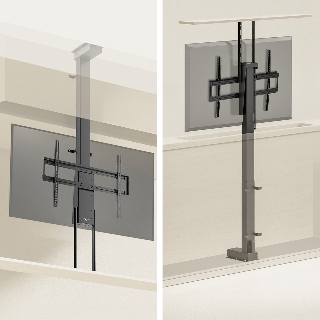 Poignée électrique pour plafond et sol, tirette Maclean, 43''-88'', VESA 600x400, max 60kg, 100-240V AC,50/60Hz