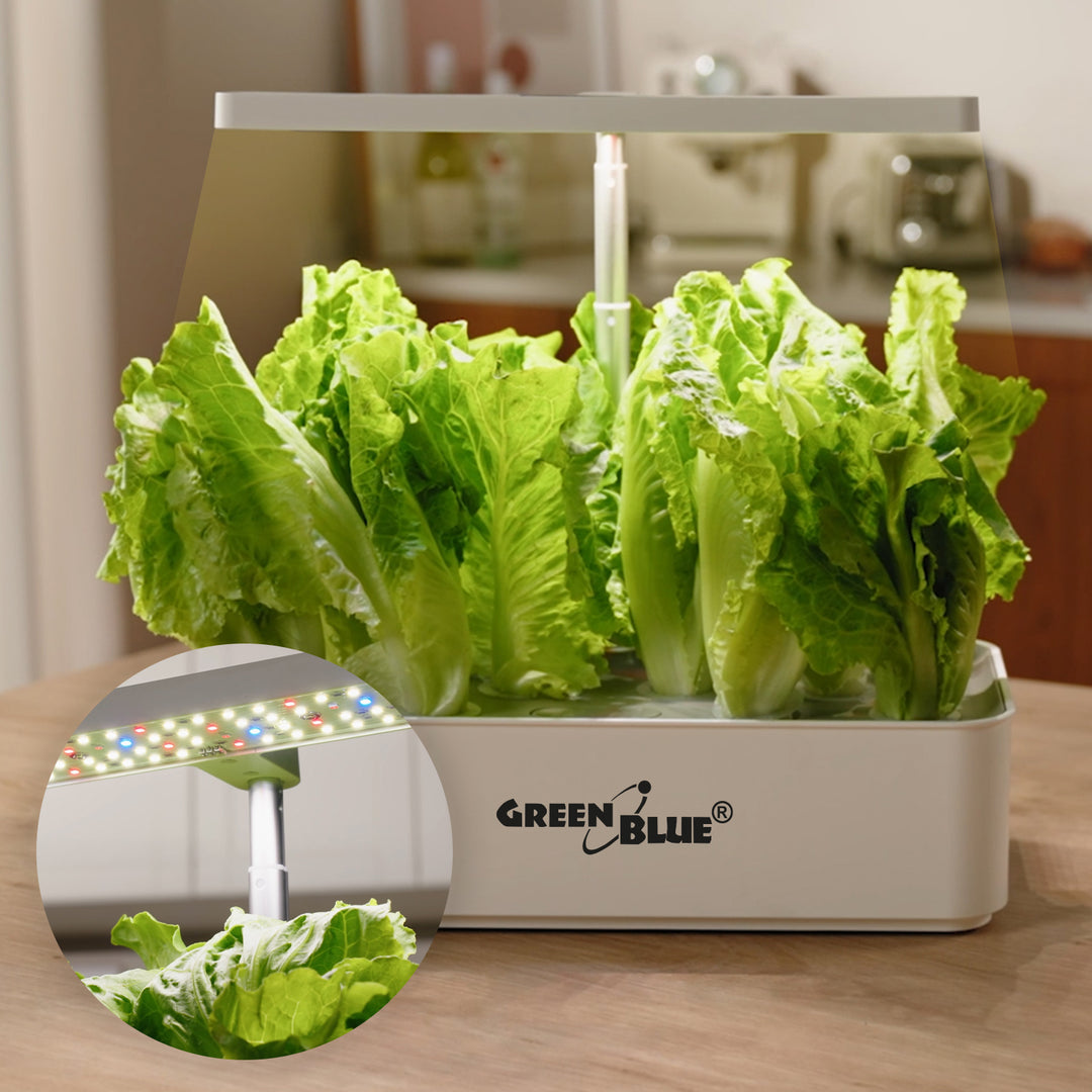 GreenBlue Smart Indoor Plant Growing System, SMART Pot, 4L Inhoud, voor 12 Planten, Full Spectrum LED, GB133