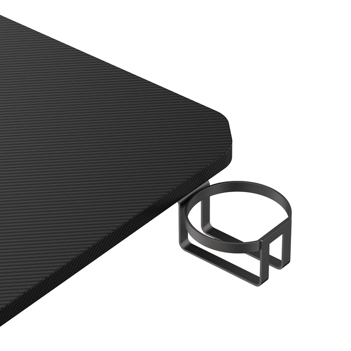NanoRS gaming bureau, zwart, met headsethouder en bekerhouder, max. 75 kg, afmetingen 1200x600x750mm, RS101