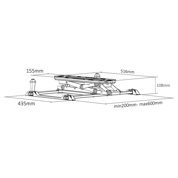 Support TV électrique Maclean pour montage au plafond, max VESA 600x400, pour murs inclinés, télécommande, 32"-70", 35kg, MC-880 + Câble Maclean HDMI 2.1a, 3m, 8K HDR, MCTV-442