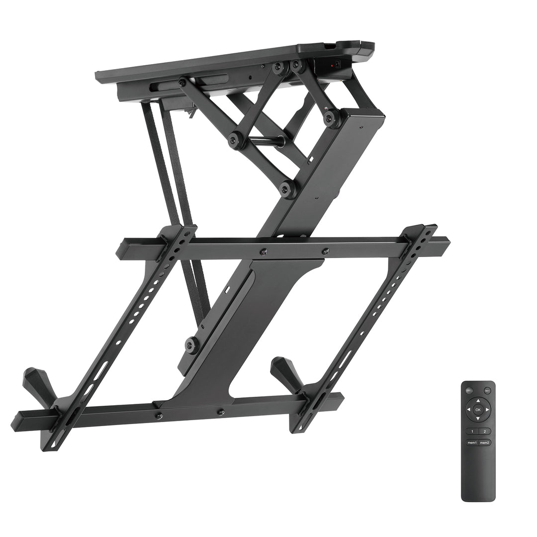 Support TV électrique Maclean pour montage au plafond, max VESA 600x400, pour murs inclinés, télécommande, 32"-70", 35kg, MC-880 + Câble Maclean HDMI 2.1a, 3m, 8K HDR, MCTV-442
