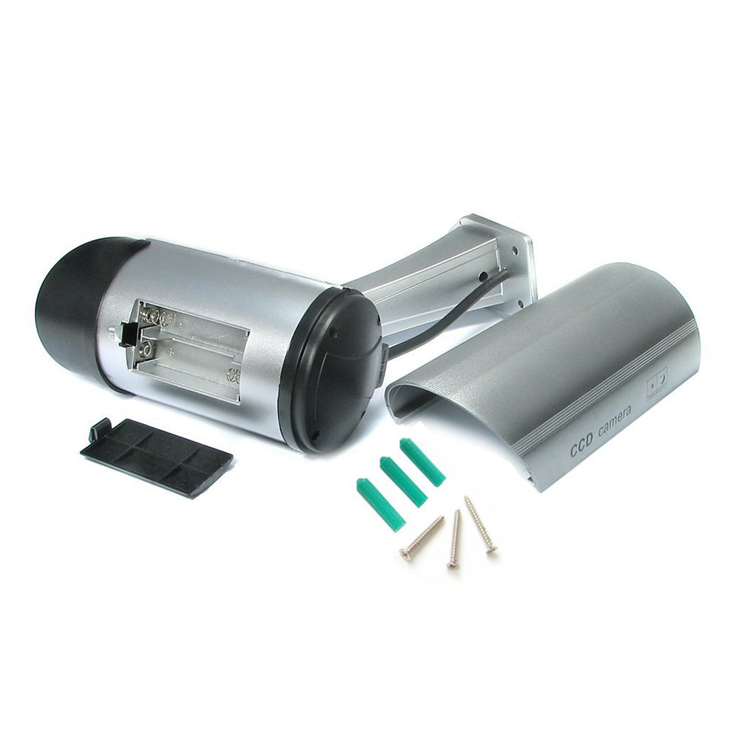 Caméra factice avec LED clignotante IR1100 S IR outdoor, argent, 2 pièces
