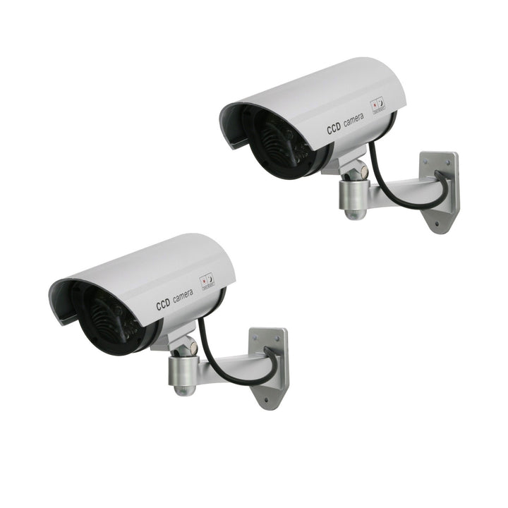 Caméra factice avec LED clignotante IR1100 S IR outdoor, argent, 2 pièces