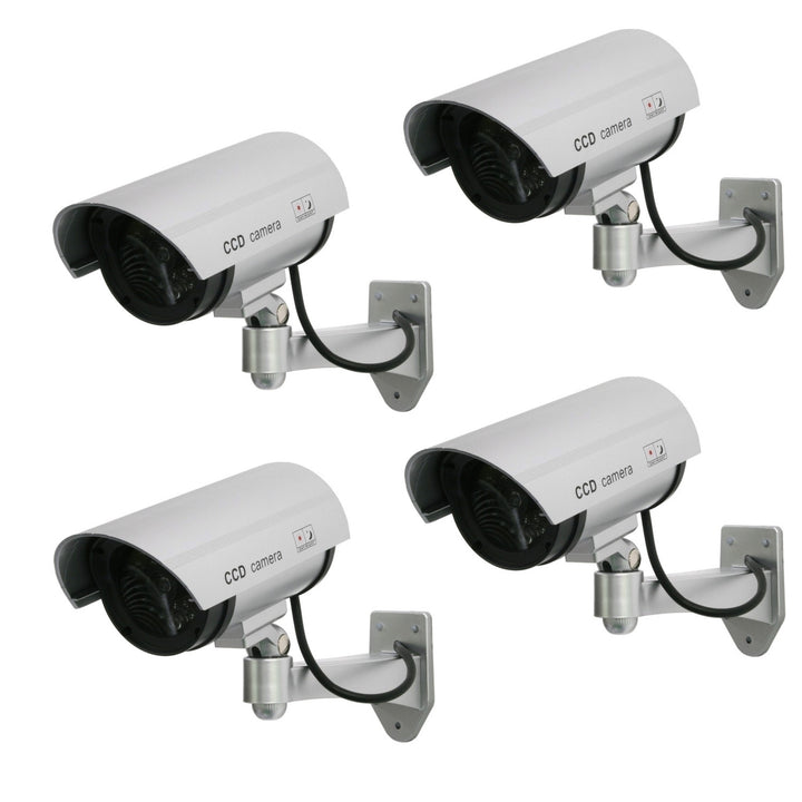 Caméra factice avec LED clignotante IR1100 S IR extérieur, argent, 4 unités