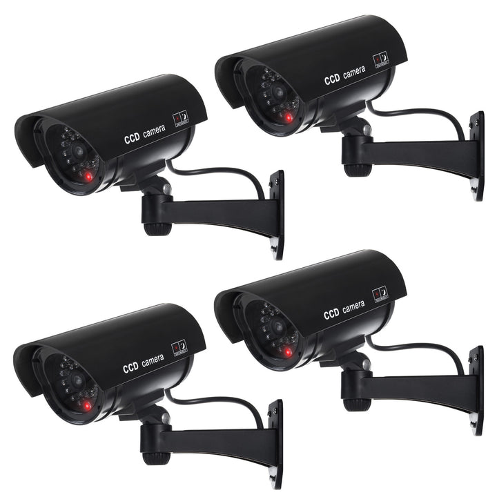 Caméra factice avec LED clignotante IR1100 B IR extérieur, noir, 4 unités