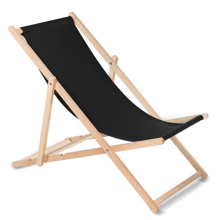 GreenBlue GB183 chaise longue classique en hêtre noir, 4 pièces