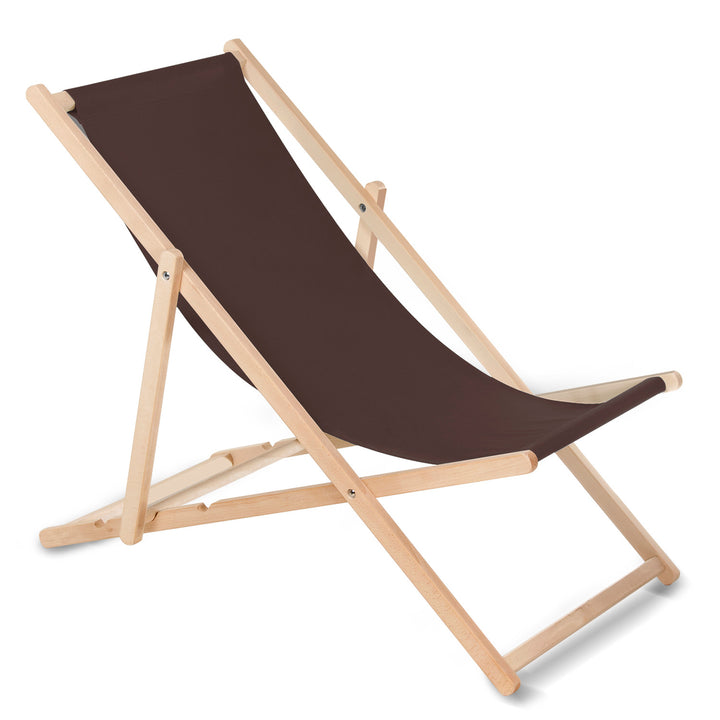 GreenBlue GB183 chaise longue classique en hêtre brun, 4 pièces