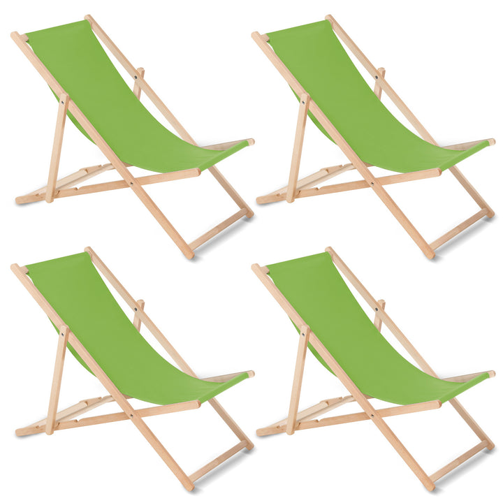 GreenBlue GB183 chaise longue classique en hêtre, 4 pièces