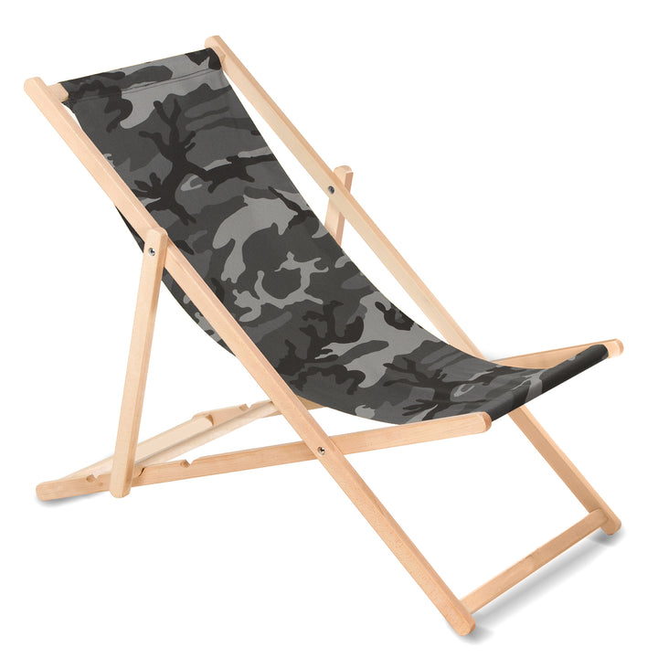 GreenBlue GB183 chaise longue classique en bois de hêtre gris maroquin, 4 pièces