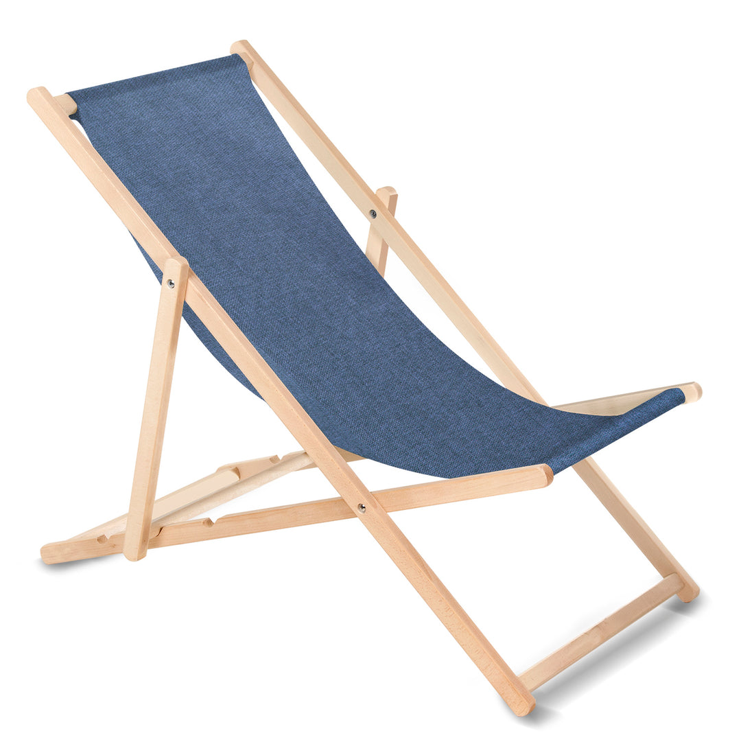 GreenBlue GB183M chaise longue classique en hêtre mélangé bleu, 4 pièces