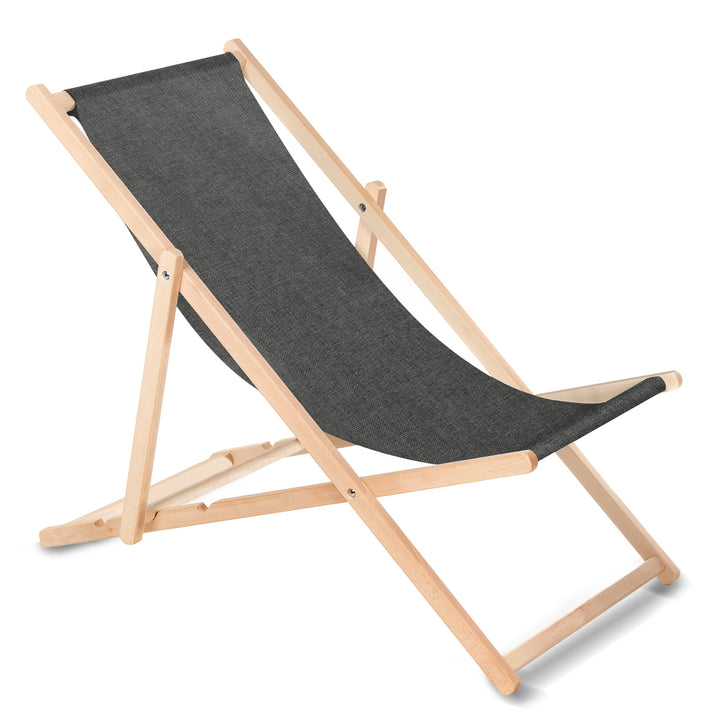 GreenBlue GB183M chaise longue classique en hêtre noir mélangé, 4 pièces