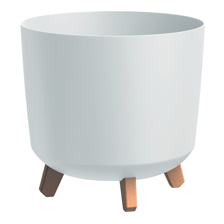 Pot de fleurs Prosperplast, sur pieds, insert d'irrigation, hauteur 28,5cm, blanc, Gracia Tubus, set de 2 pièces