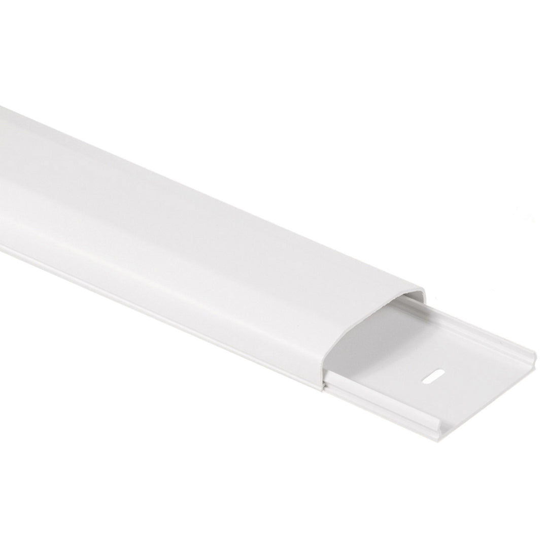 Cache-câble Maclean, système plastique 60x20x750mm, MC-695 W + cache-câble d'angle Maclean MC-697 W 127x127x21.5 mm système plastique