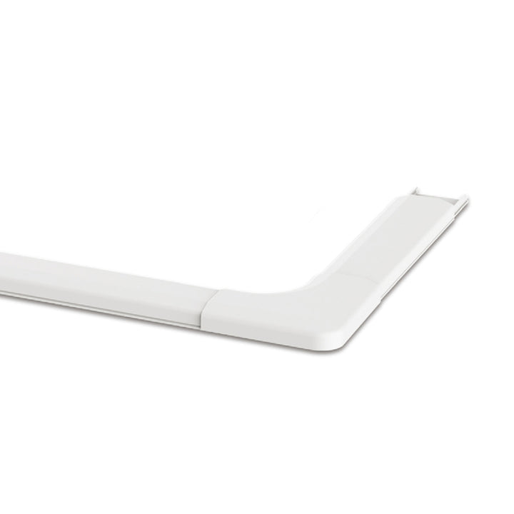 Cache-câble Maclean, système plastique 60x20x750mm, MC-695 W + cache-câble d'angle Maclean MC-697 W 127x127x21.5 mm système plastique