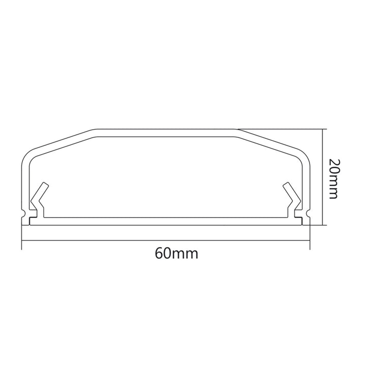 Cache-câble Maclean, système plastique 60x20x750mm, MC-695 W + cache-câble d'angle Maclean MC-697 W 127x127x21.5 mm système plastique