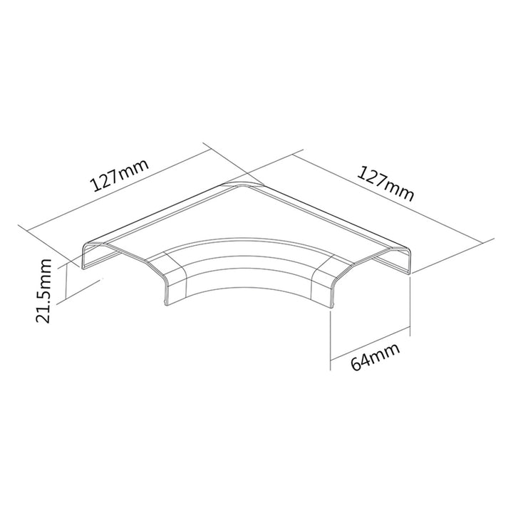 Cache-câble Maclean, système plastique 60x20x750mm, MC-695 W + cache-câble d'angle Maclean MC-697 W 127x127x21.5 mm système plastique