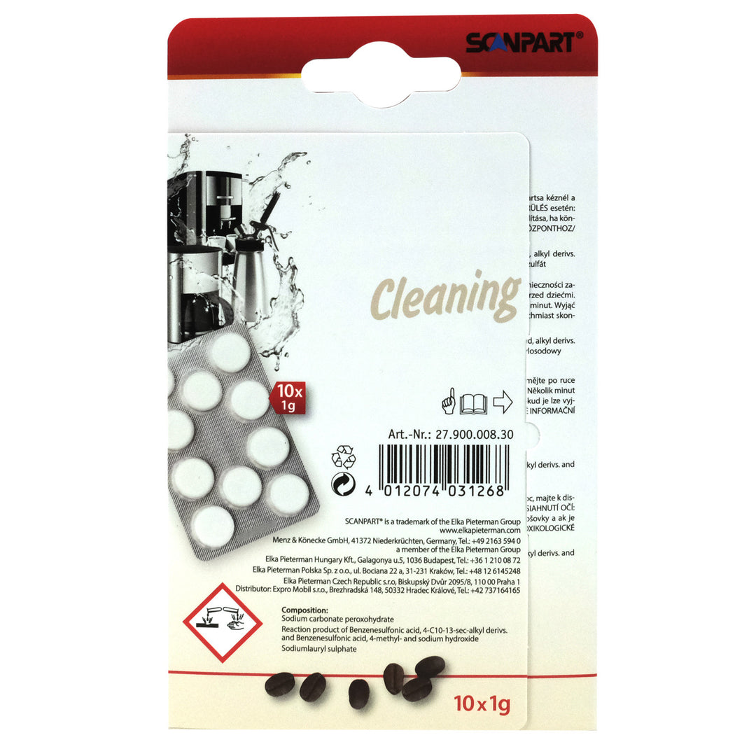 Pastilles de nettoyage pour machines à café, 10 pièces, universel, Scanpart
