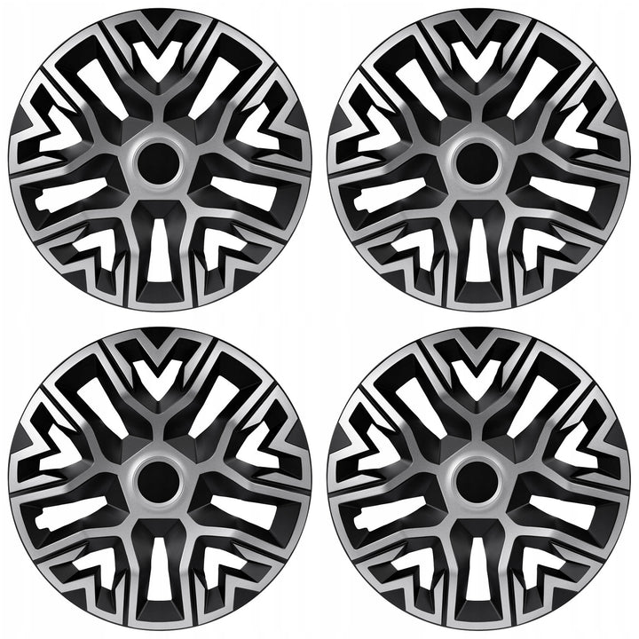 NRM The Best Enjoliveurs universels bicolores argent/noir 15'' 4 pièces
