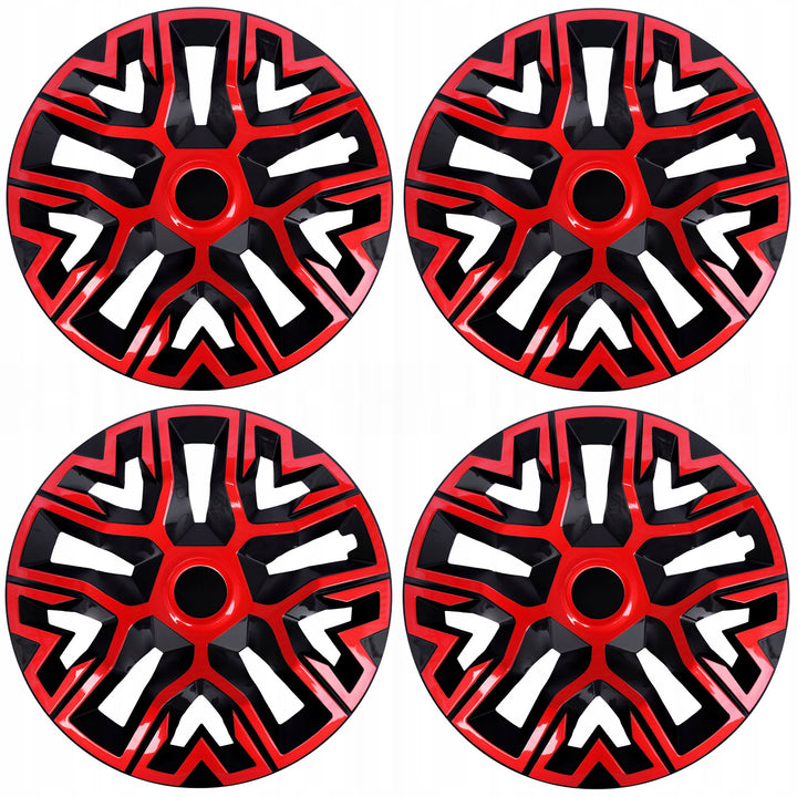 Enjoliveurs universels 14'' NRM The Best Bicolor rouge/noir 4 pièces