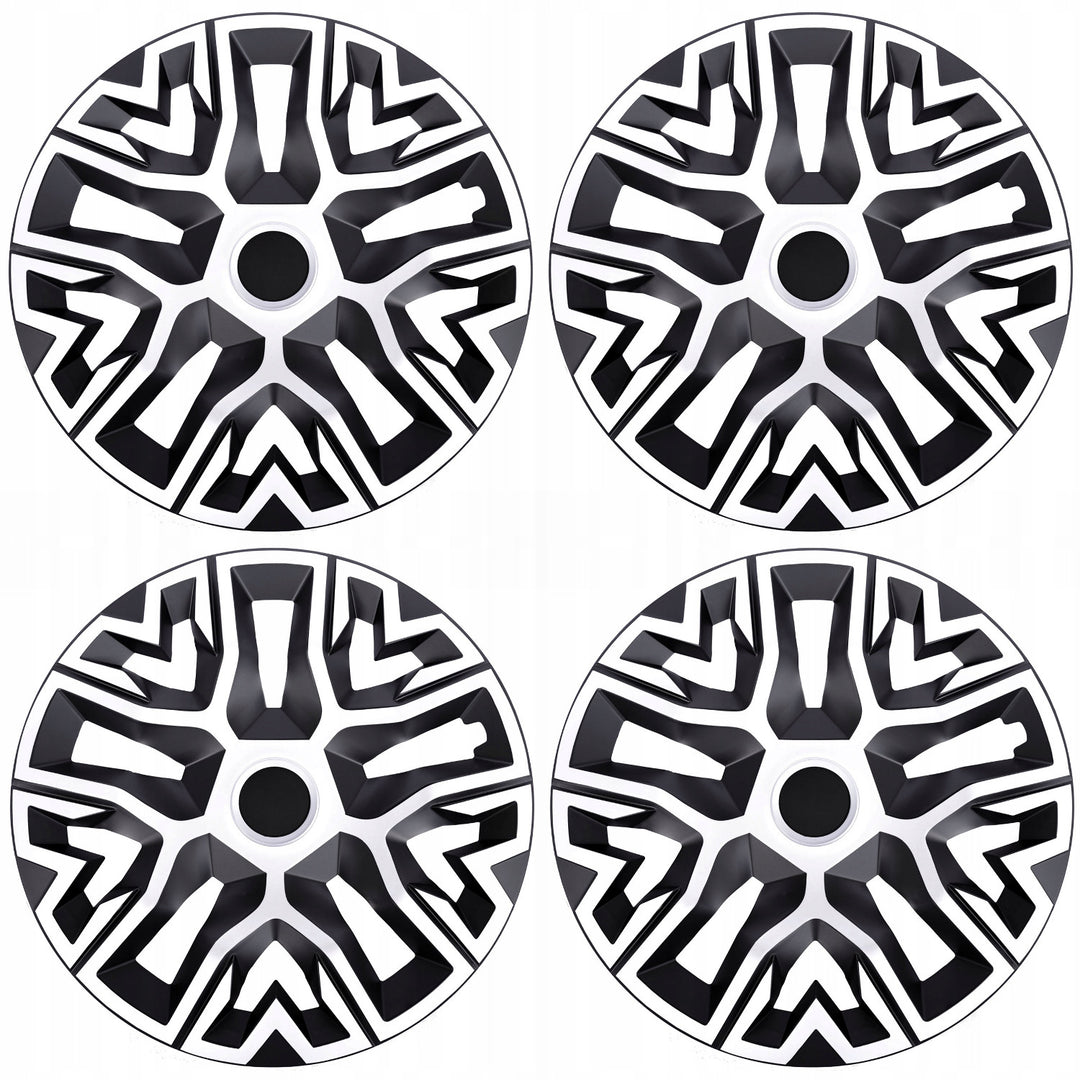 Enjoliveurs universels 14'' NRM The Best Bicolor blanc et noir 4 pièces