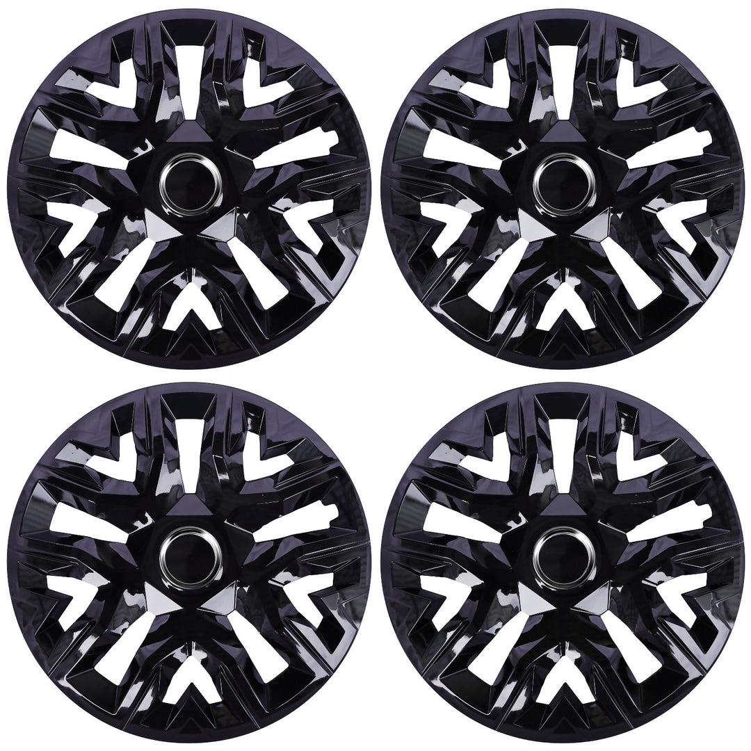 Enjoliveurs universels 15'' NRM Perfecto noir laqué 4 pièces