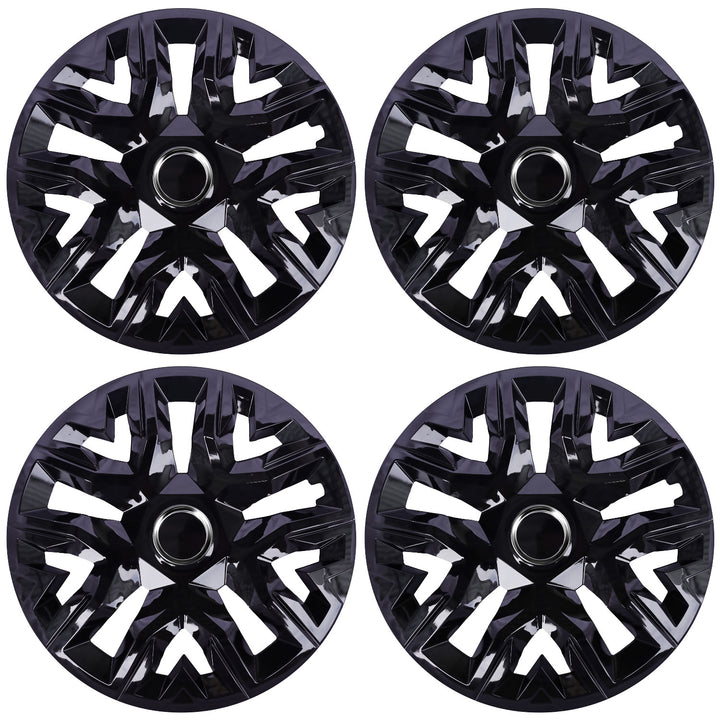 Enjoliveurs universels 15'' NRM Perfecto noir laqué 4 pièces