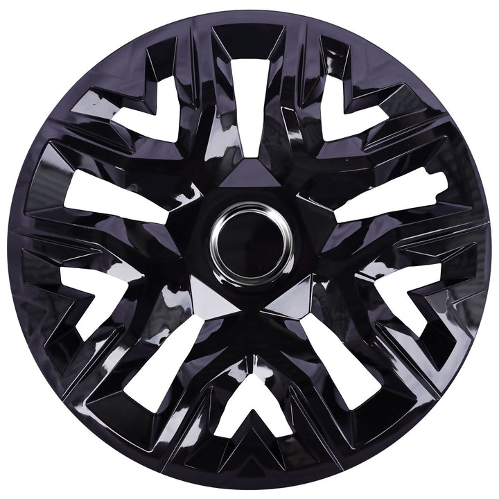 Enjoliveurs universels 16'' NRM Perfecto noir laqué 4 pièces