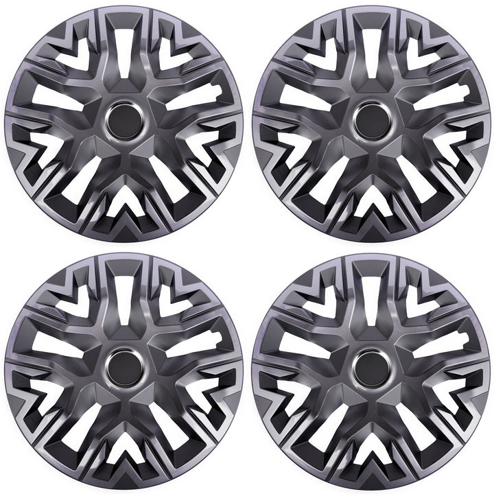 NRM Perfecto 15'' enjoliveurs universels graphite laqué 4 pièces