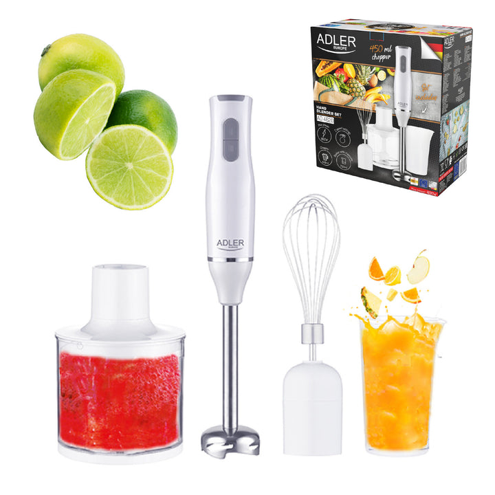 Mixeur plongeant Adler, 2 vitesses, blanc, 800W, AD 4620