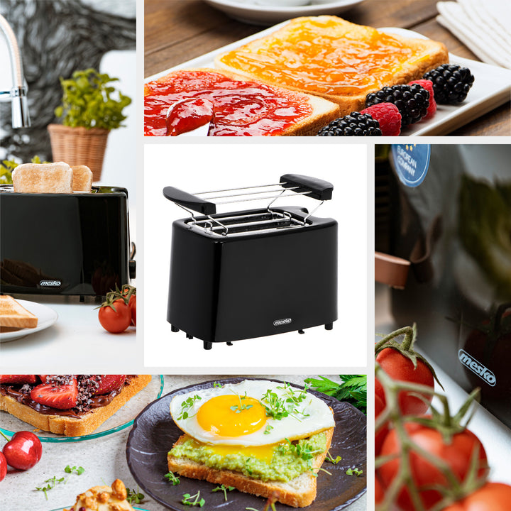 Mesko toaster, grille-pain 2 tranches, 900W, noir, MS 3220