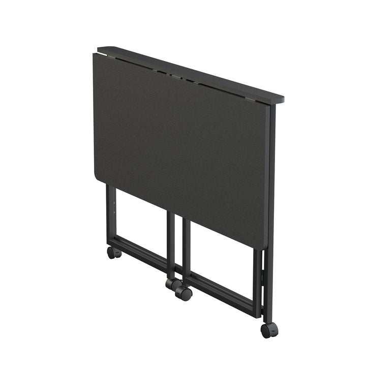 Maclean table pliante, noire, mobile, plateau 100x50cm, max. 50kg, MC-1250 B