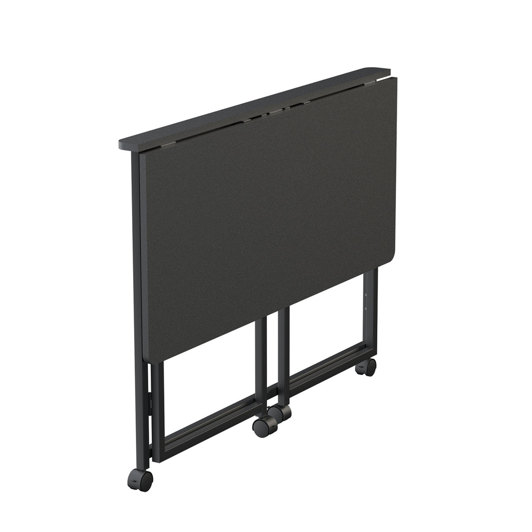 Maclean table pliante, noire, mobile, plateau 100x50cm, max. 50kg, MC-1250 B