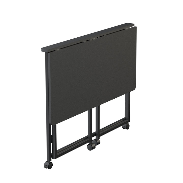 Maclean table pliante, noire, mobile, plateau 100x50cm, max. 50kg, MC-1250 B