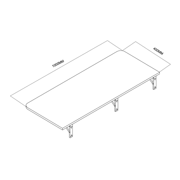 Maclean Tablette / plateau pliant, couleur bois clair, 100x40cm, max. 50 kg, MC-128 WD