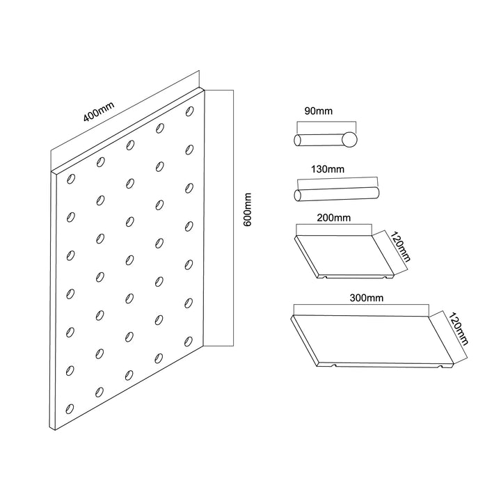 Organisateur de tableau blanc en bois Maclean, couleur bois clair, 40x60 cm, max. 20 kg, MC-130 WD