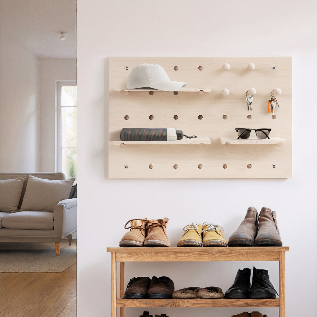 Organisateur de tableau blanc en bois Maclean, couleur bois clair, 40x60 cm, max. 20 kg, MC-130 WD