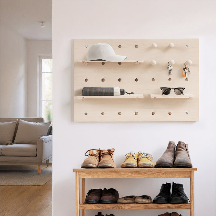Organisateur de tableau blanc en bois Maclean, couleur bois clair, 40x60 cm, max. 20 kg, MC-130 WD