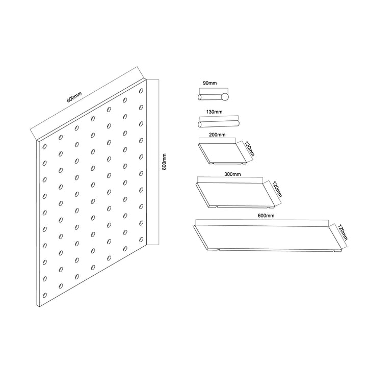 Organisateur de tableau blanc en bois Maclean, couleur bois clair, 60x80 cm, max. 20 kg, MC-131 WD