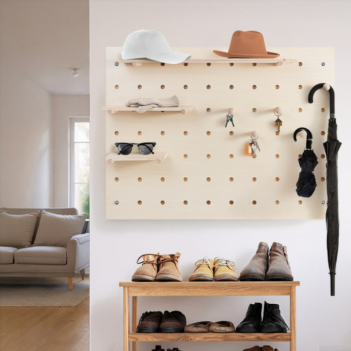 Organisateur de tableau blanc en bois Maclean, couleur bois clair, 60x80 cm, max. 20 kg, MC-131 WD