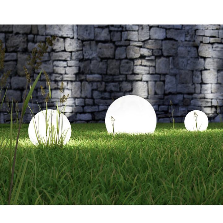 Lampe solaire GreenBlue, autoportante, jardin, sphère 25x25x58cm, LED blanche, GB166, 4 pièces