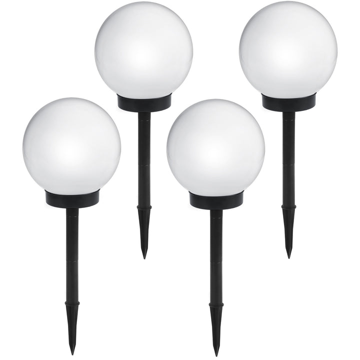 Lampe solaire GreenBlue, autoportante, jardin, sphère 25x25x58cm, LED blanche, GB166, 4 pièces