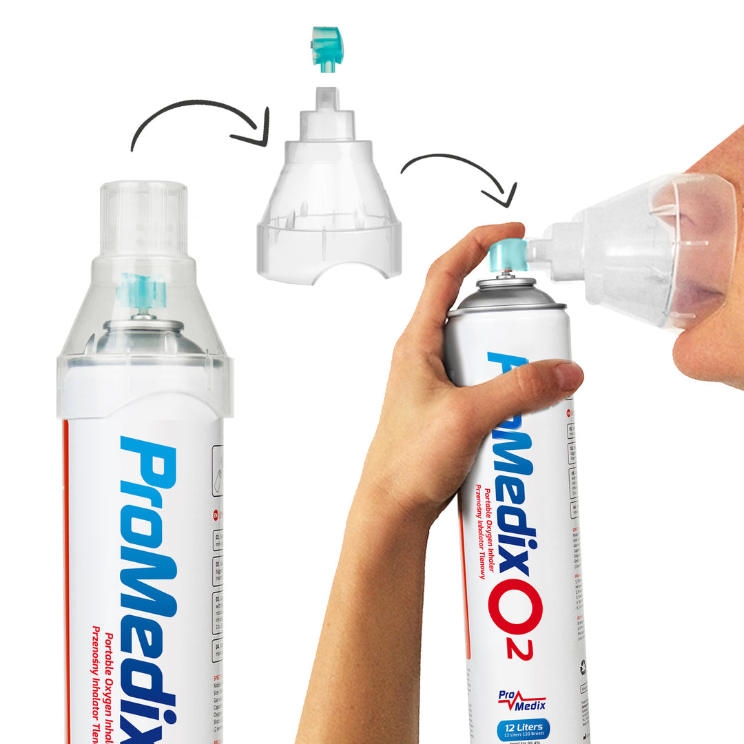 Inhalateur portable d'oxygène en boîte à 99,4% Promedix 12L, PR-994, 2 unités